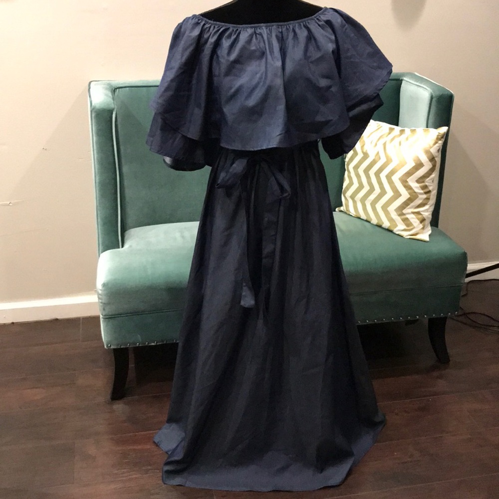 Denim maxi dress
